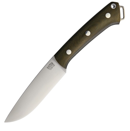 Bark River Fox River Fixed Blade Knife, CPM 154, Micarta Green, BA01153MGC