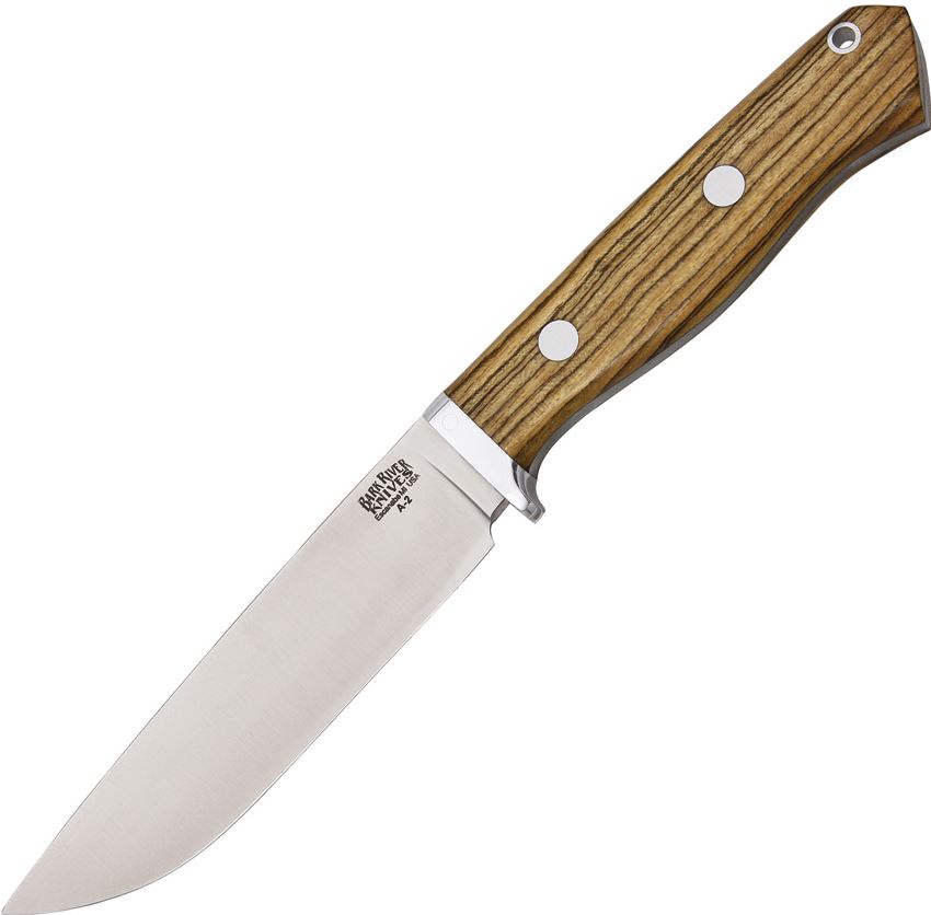 Bark River Camp and Trail Fixed Blade Knife, A-2 Steel, Bocote Wood, BA2130WB