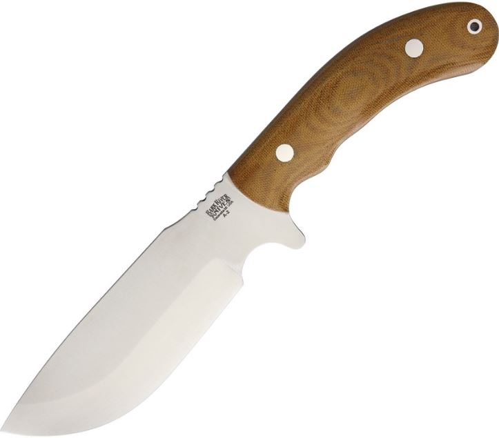 Bark River JBA LT Fixed Blade Knife, A2 Steel, Natural Canvas Micarta, BA10211MNC