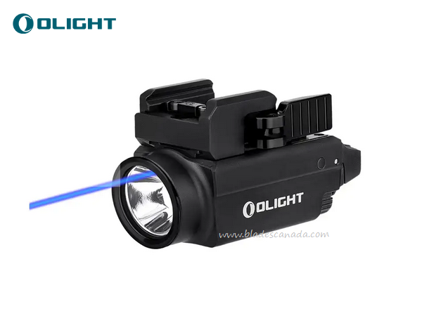 Olight Baldr S Compact Tactical Flashlight, Black w/Blue Laser, 800 Lumens
