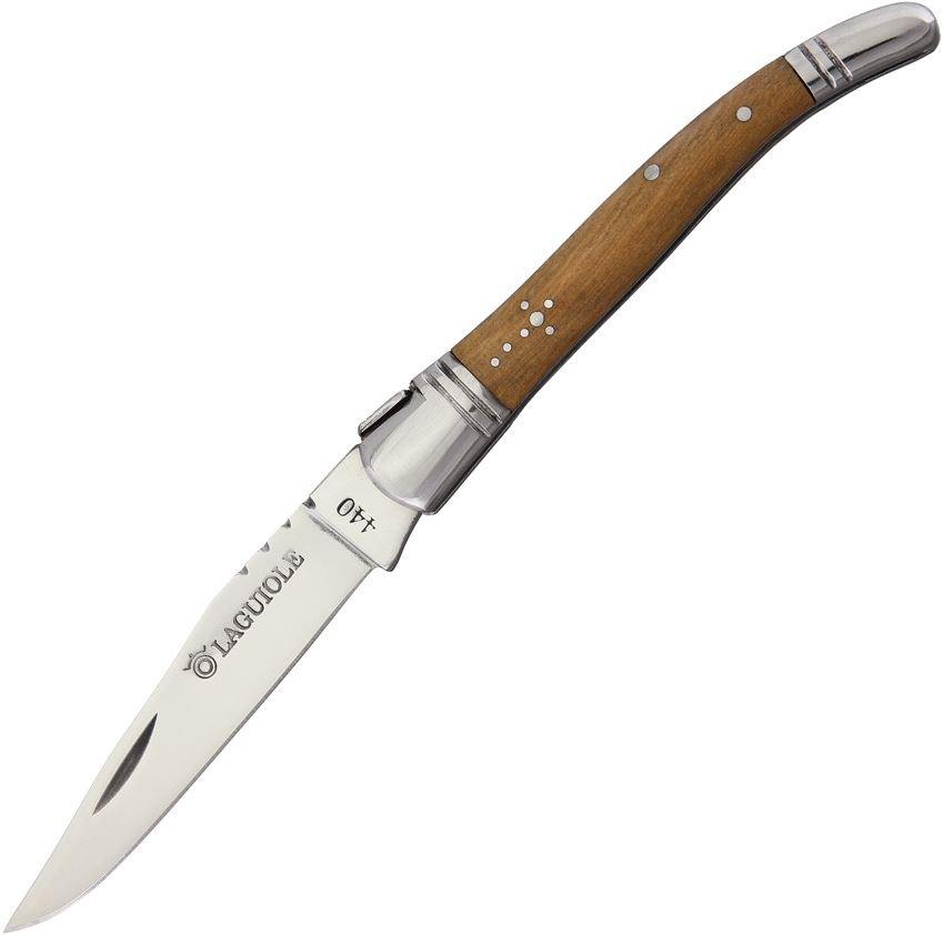 Baladeo Laguiole Folding Knife, 440, Olive Wood, BALDUB015 - Click Image to Close