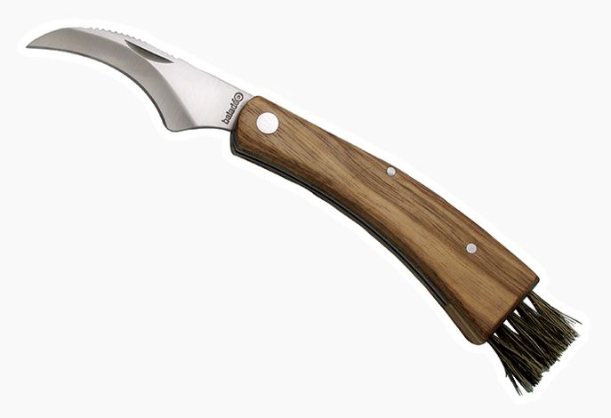 Baladeo Mushroom Knife, Stainless, Zebra Wood, BALECO029