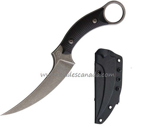 Bastinelli Mako Fixed Blade Knife, N690Co, G10 Black 3D, BC-14