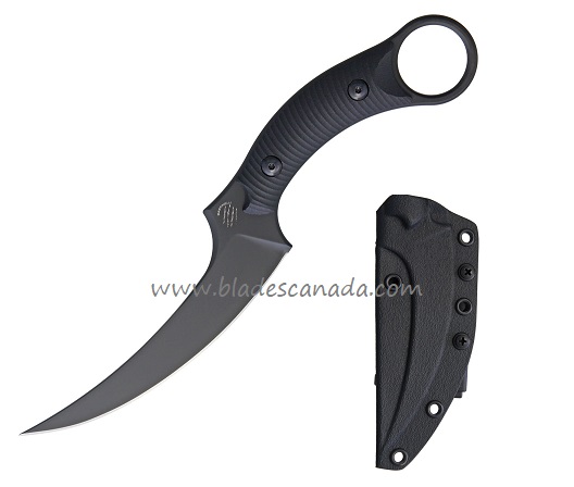 Bastinelli Mako Fixed Blade Knife, N690Co Black PVD, G10 Black 3D, BC-14PVD - Click Image to Close