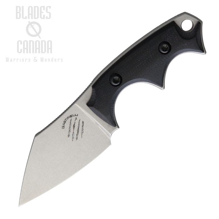 Bastinelli BB Drago Cutter Fixed Blade Knife, N690 SW, G10 Black, Kydex Sheath, BC-09