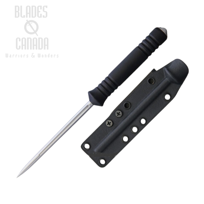 Bastinelli Creations Ice Scream Ice Pick Knife, HDL42o, Aluminum Black, Kydex Sheath, BC-23BK