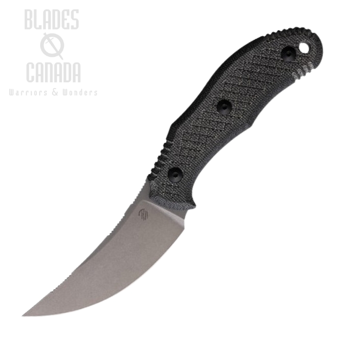 Bastinelli Creations Chopper Fixed Blade Knife, M390 SW, Micarta Black, Kydex Sheath, 233SW