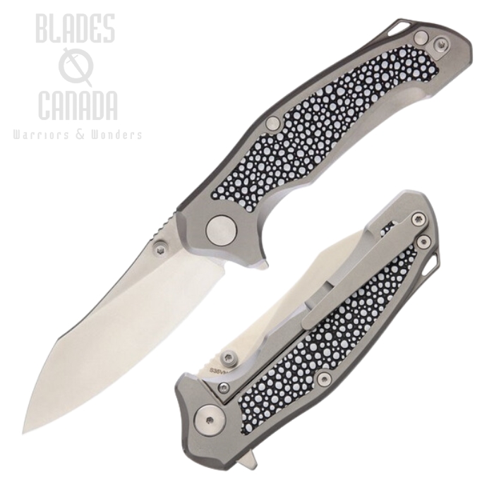 Bastion Braza Flipper Framelock Knife, S35VN, Titanium Stingray, BSTN213