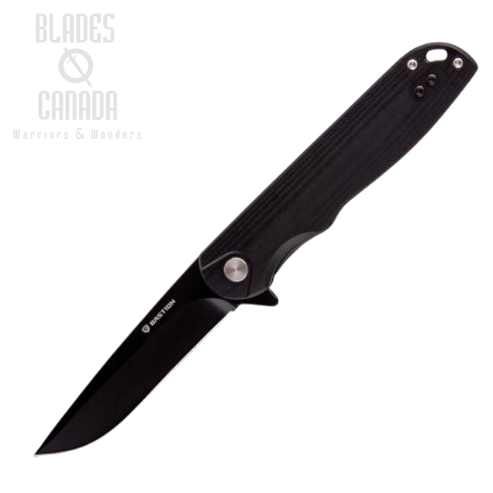 Bastion Craft Flipper Folding Knife, D2 Black, G10 Black, BSTN2371