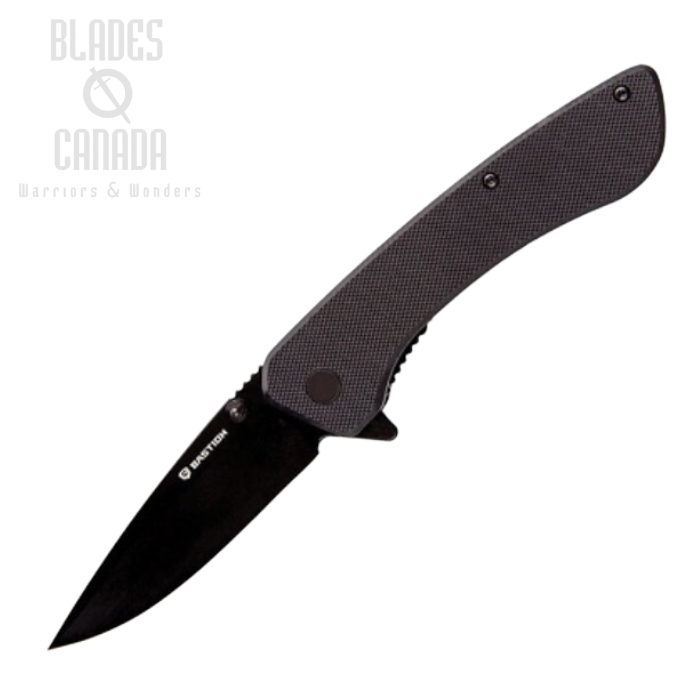 Bastion Sidekick Flipper Folding Knife, D2 Black, G10 Black, BSTN2381