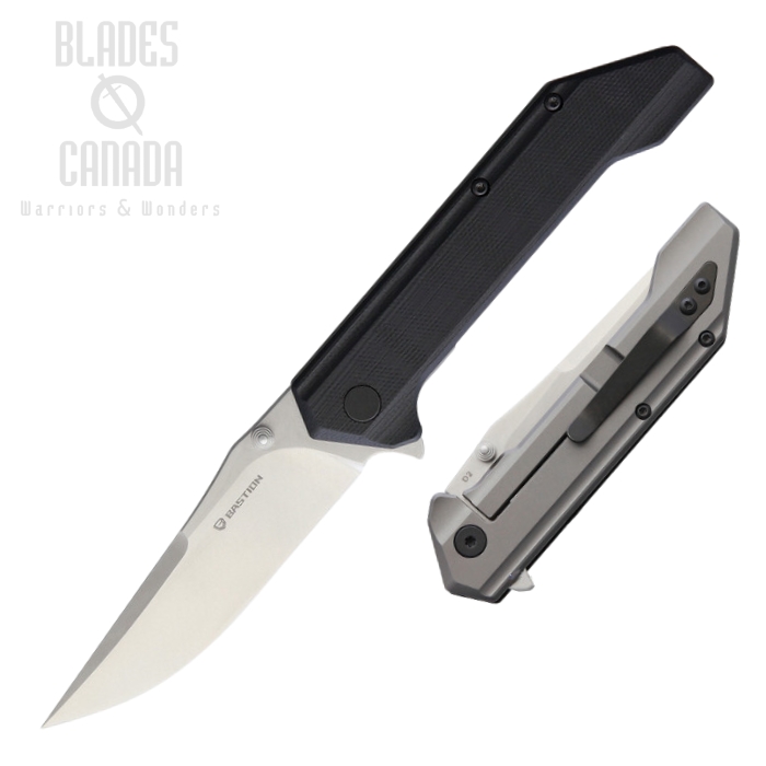 Bastion Stryker Flipper Framelock Knife, D2, G10 Black/Stainless, BSTN2412