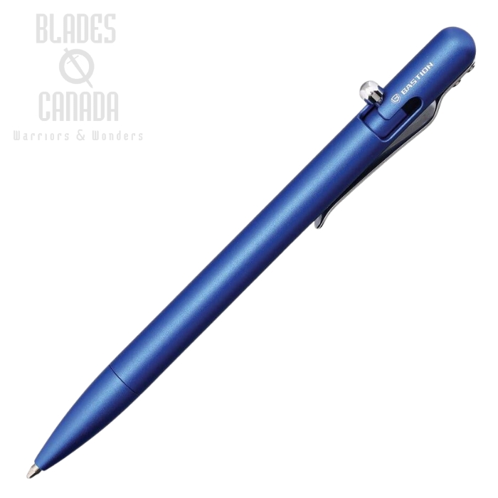 Bastion Slim Bolt Action Pen, Aluminum Blue, BSTN256BL