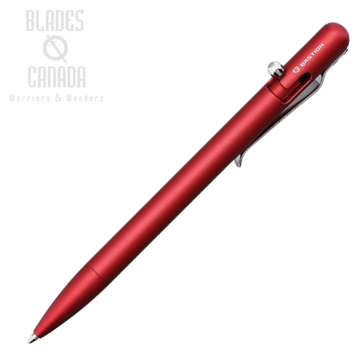 Bastion Slim Bolt Action Pen, Aluminum Red, BSTN256R