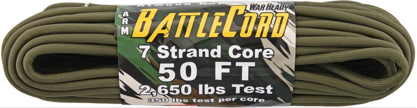 ARM BattleCord 2650 lb, 50 Ft. - OD Green, RG1124 - Click Image to Close