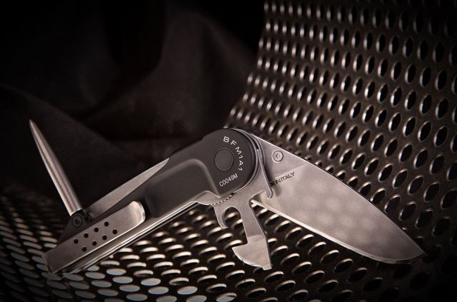Extrema Ratio Ruvido M1A1 Multi-Tool Folding Knife, Bohler N690, Aluminum Black