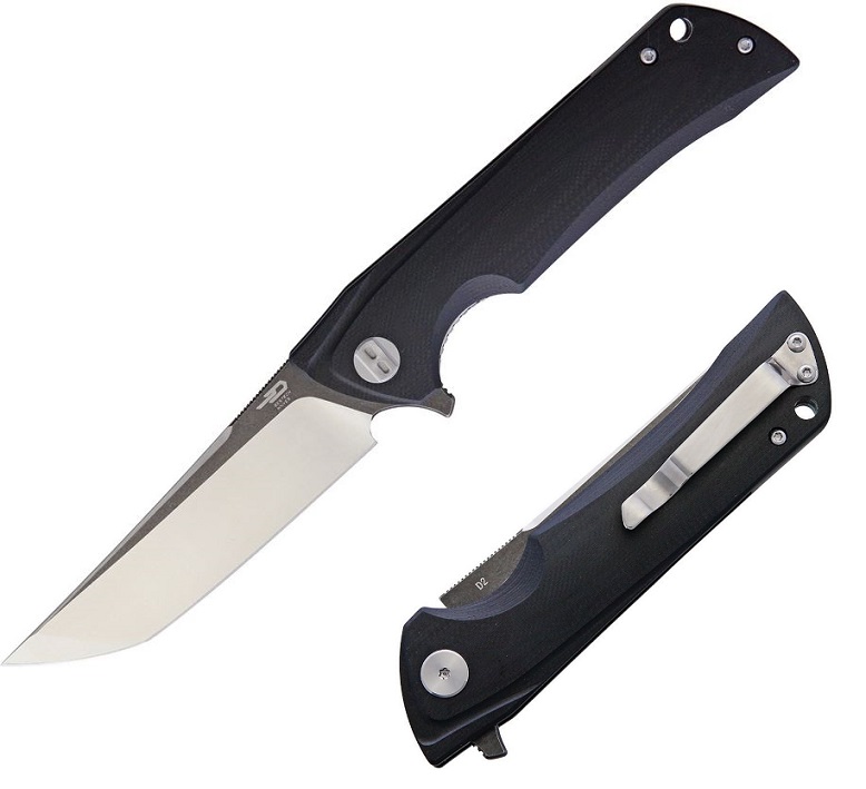 Bestech Paladin Flipper Folding Knife, D2 Two-Tone, G10 Black, BG16A-2 - Click Image to Close