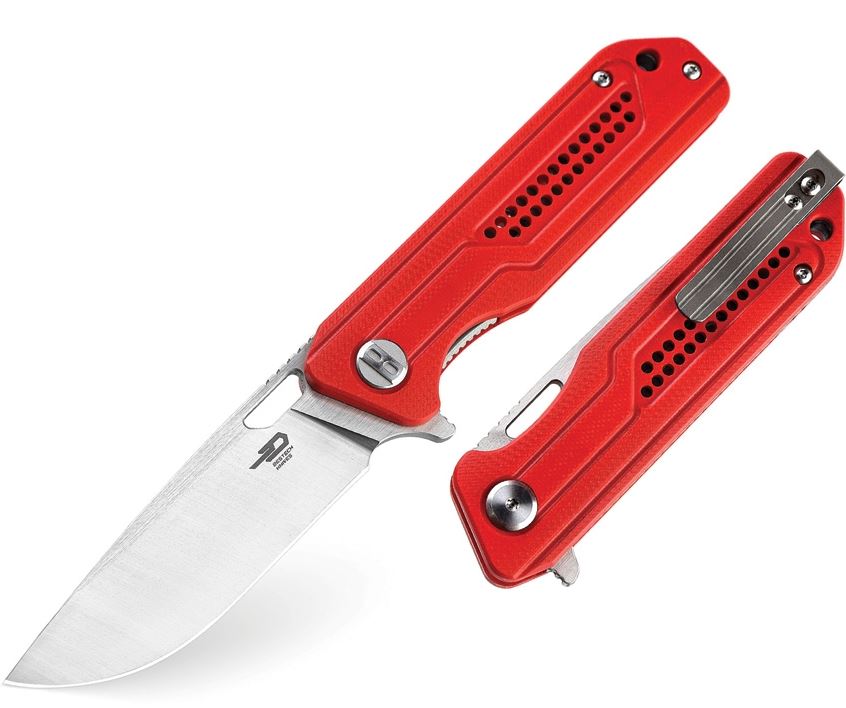 Bestech Circuit Flipper Folding Knife, K110 Steel, G10 Red, BG35C-1 - Click Image to Close