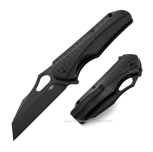 Bestech Operator Flipper Folding Knife, D2 Black, G10 Black, BG36B