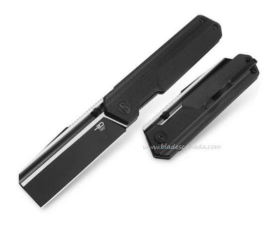 Bestech Tardis Folding Knife, D2 Black/Satin, G10 Black, BG54A