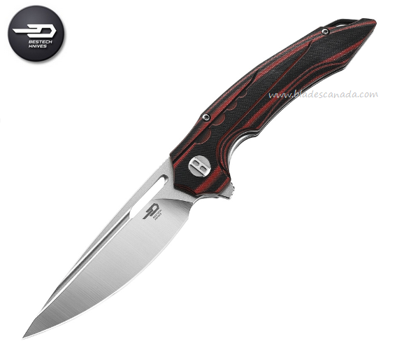 Bestech Ornetta Flipper Folding Knife, N690 SW/Satin, G10/Carbon Fiber, BL02B