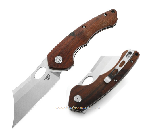 Bestech Skirmish Flipper Folding Knife, 154CM, Ironwood, BL06A