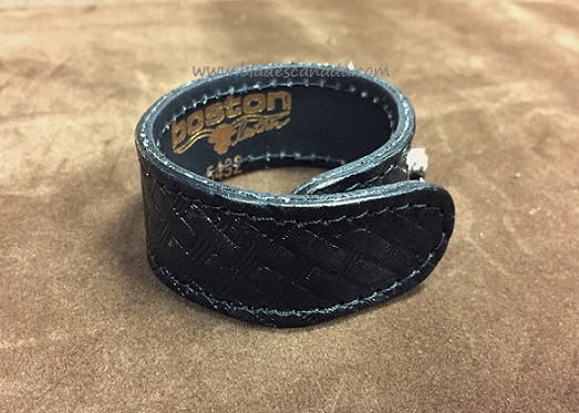 Boston Leather 5492HS3 1" Belt Keeper Hidden Snaps - Basketweave