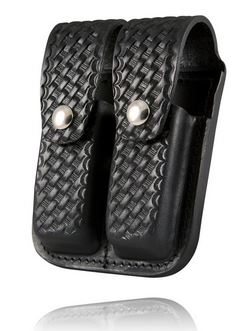 Boston Leather 5601-3 Double Mag Holder 9mm/.40 - Basketweave - Click Image to Close