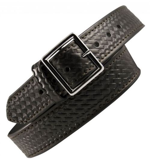 Boston Leather 6505ST 1.75" Stitched Garrison Belt - Basketweave