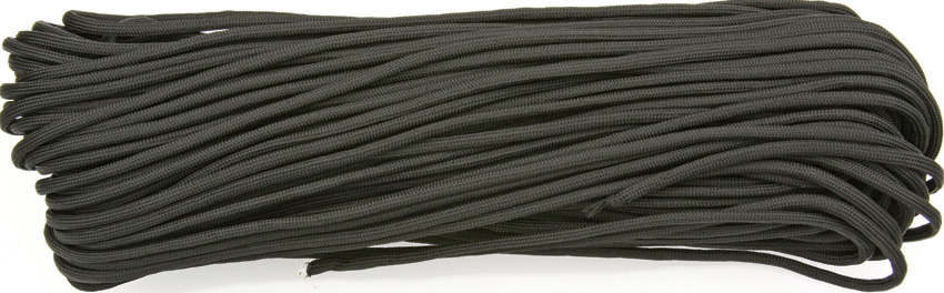 550 Paracord, 100Ft. - Black - Click Image to Close