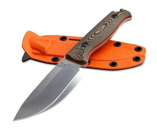 Benchmade Hunt Saddle Mountain Skinner Fixed Blade Knife, S90V, G10/Richlite, Boltaron Sheath, 15002-1