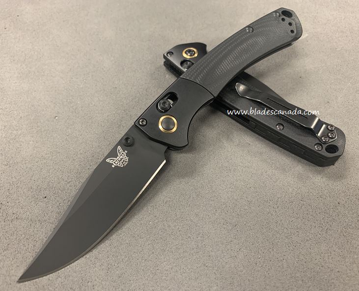 Benchmade Mini Crooked River Folding Knife, 20CV, G10 Black, 15085CU6 - Click Image to Close