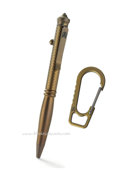 Bestechman Scribe Pen, Titanium with Glass Breaker & Carabiner, BM17C