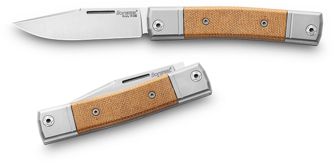 Lion Steel BM1 CVN BestMAN Slipjoint Single Clip Folding Knife, M390, Natural Micarta