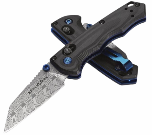 Benchmade Gold Class Full Immunity Folding Knife, Ltd Edition, Damasteel, Unidirectional Carbon Fiber, 290-241
