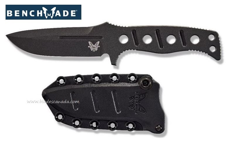Benchmade Adamas Fixed Blade Knife, CPM-CruWear Black, 375BK-1 - Click Image to Close
