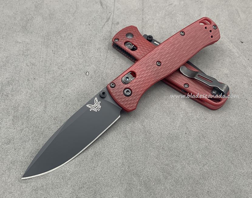 Benchmade Bugout Folding Knife, 20CV, Red G10, Black Thumbstud & Standoffs, 535CU123