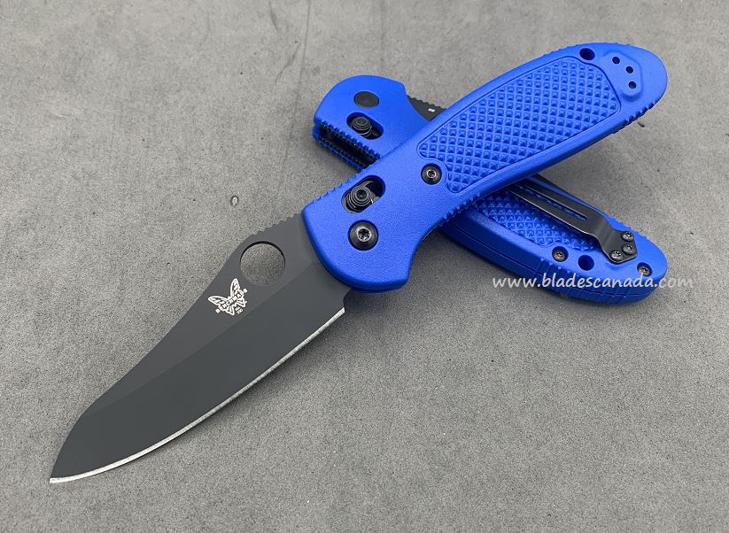 Benchmade Griptilian Pardue Folding Knife, D2 Sheepsfoot Blade, Royal Blue, 550CU2