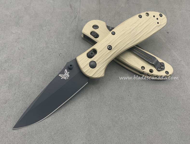 Benchmade Griptilian Pardue Folding Knife, M4 Steel, G10 Desert Tan, 551CU9