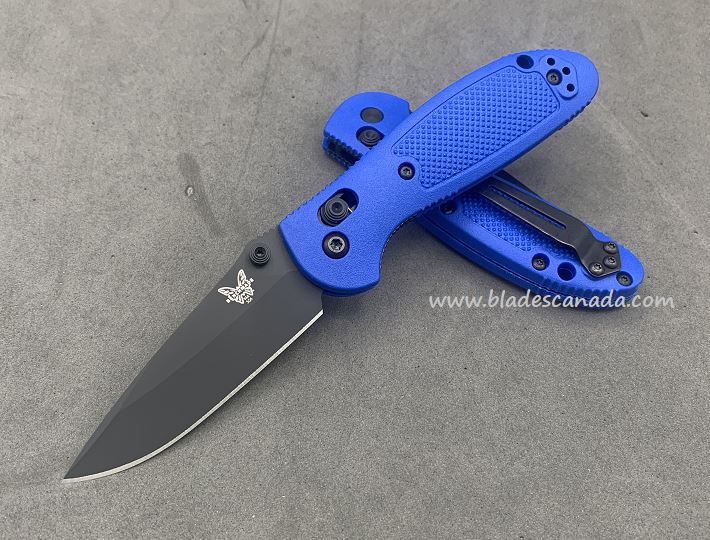 Benchmade Mini Griptilian Pardue Folding Knife, S90V, Royal Blue, 556CU11 - Click Image to Close