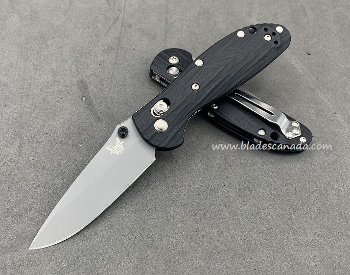 Benchmade Mini Griptilian Pardue Folding Knife, M4 Steel, G10 Black, 556CU6