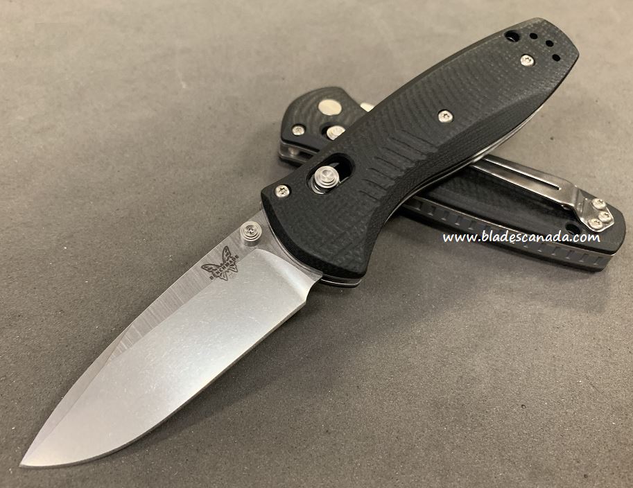 Benchmade Mini Barrage Osborne Customized Folding Knife, Assisted Opening, 20CV, G10 Black, 585CU17