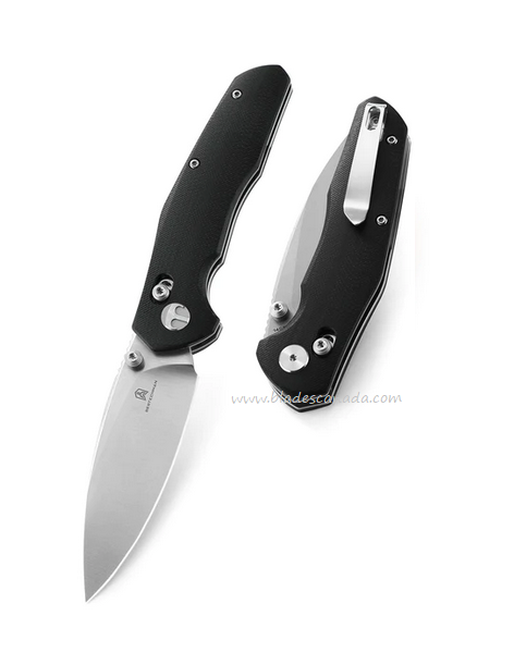 Bestechman Ronan Folding Knife, 14C28N Satin, G10 Black, BMK02A
