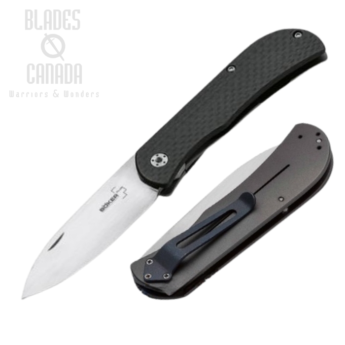 Boker Plus Exskelibur II Folding Knife, CPM S35VN, Titanium/CF, 01BO136