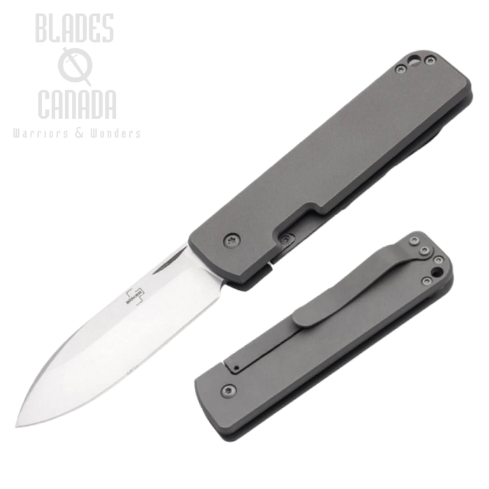 Boker Plus Lancer 42 Framelock Folding Knife, M390, Titanium, 01BO195