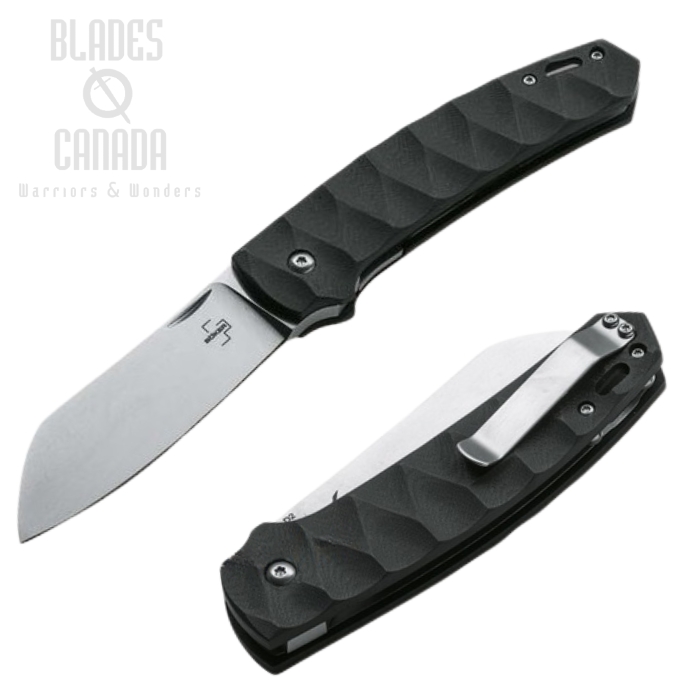 Boker Plus Haddock Pro Folding Knife, D2, G10 Black, 01BO232