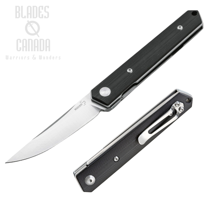 Boker Plus Kwaiken Mini Flipperless Folding Knife, D2, G10 Black, 01BO245