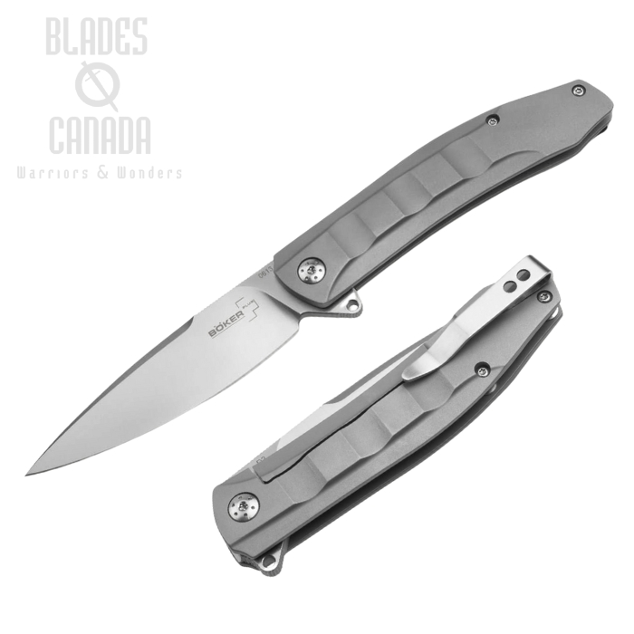 Boker Plus Talpid Framelock Folding Flipper, D2, Stainless Steel, 01BO249