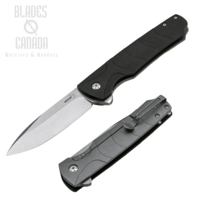Boker Plus Ridge Framelock Flipper Folding Knife, D2, G10/Stainless, 01BO262