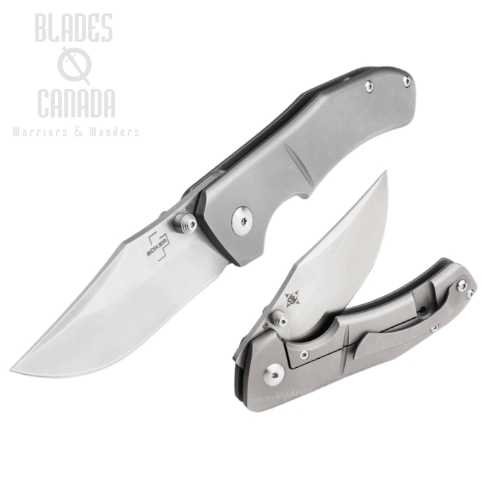 Boker Plus Jive Framelock Folding Knife, D2 Steel, Titanium, 01BO312