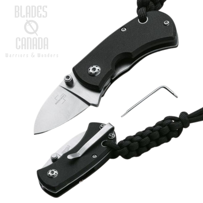 Boker Plus Rockhopper Folding Knife, D2, Black G10, 01BO317